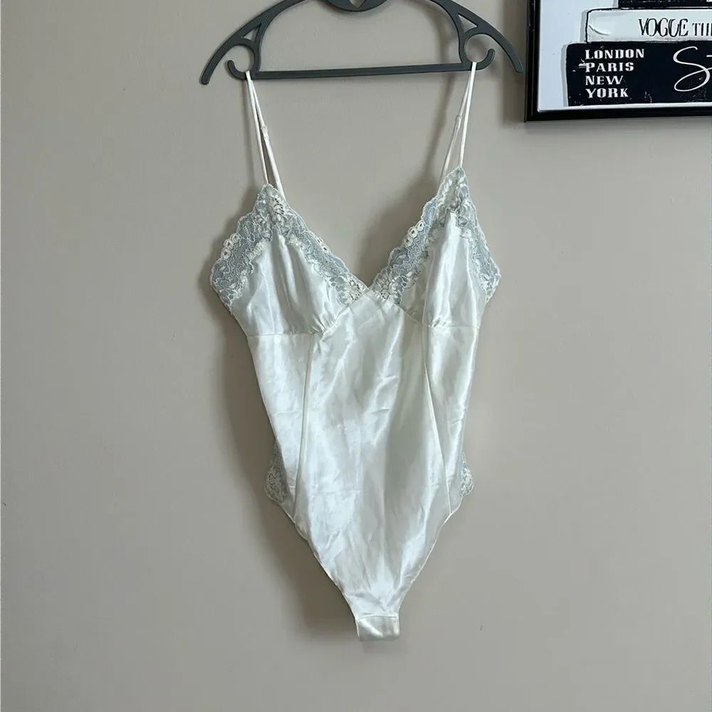 Victorias Secret Vintage? Silky Satin lingerie bodysuit one piece size L